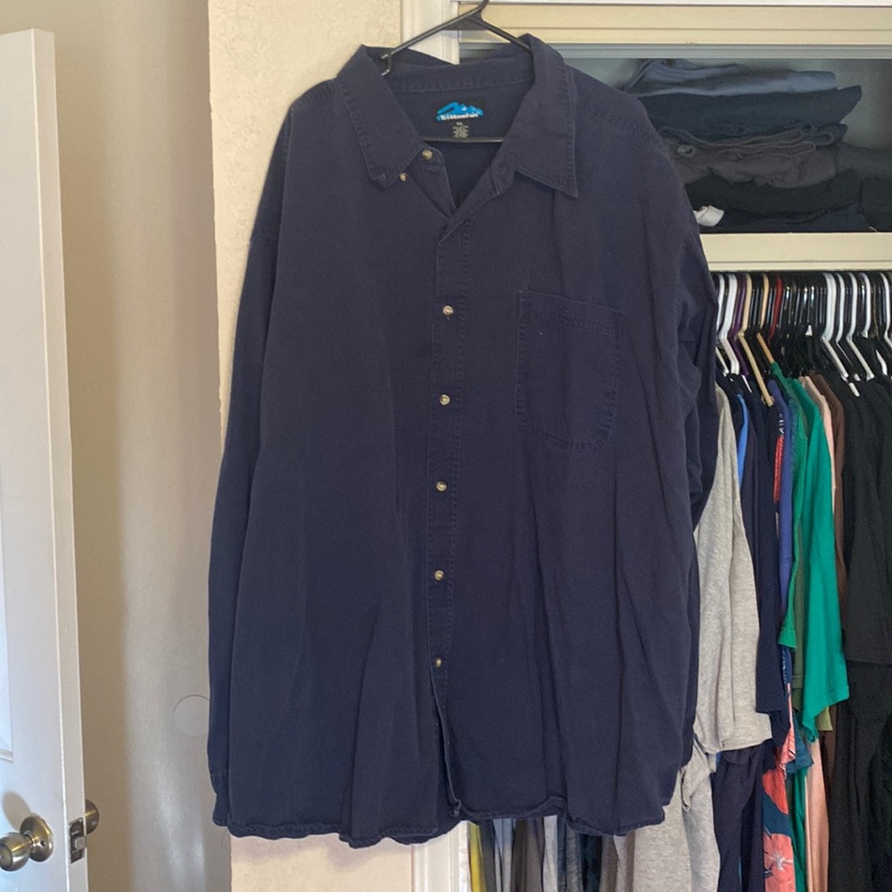 Big and tall long sleeve button up